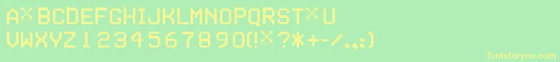 TseriesA Font – Yellow Fonts on Green Background