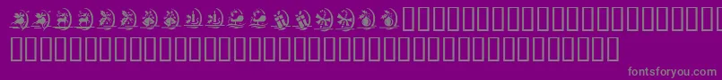 KrChristmasDingsOne Font – Gray Fonts on Purple Background