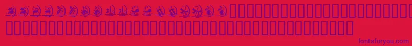 KrChristmasDingsOne Font – Purple Fonts on Red Background