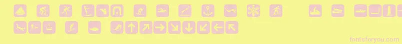 Signpixtwo Font – Pink Fonts on Yellow Background