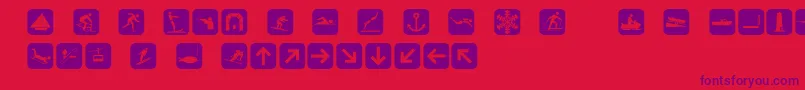 Шрифт Signpixtwo – фиолетовые шрифты на красном фоне
