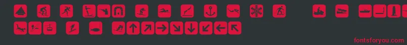 Signpixtwo Font – Red Fonts on Black Background