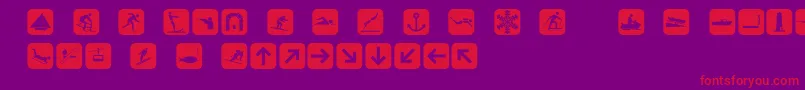 Signpixtwo Font – Red Fonts on Purple Background