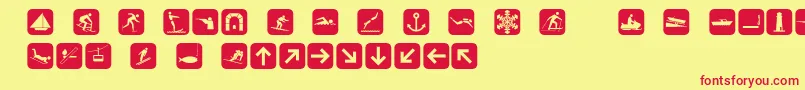 Signpixtwo Font – Red Fonts on Yellow Background