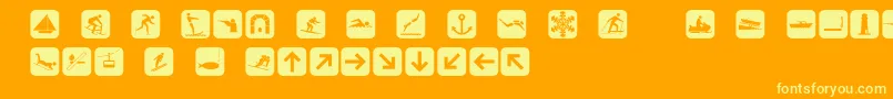Signpixtwo Font – Yellow Fonts on Orange Background