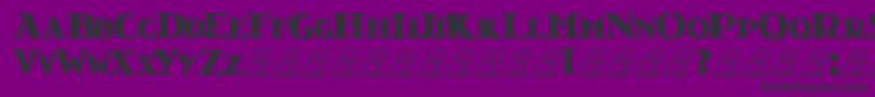 Czcionka LtNutshellLibraryBlack – czarne czcionki na fioletowym tle