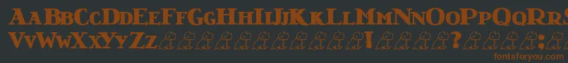 LtNutshellLibraryBlack Font – Brown Fonts on Black Background