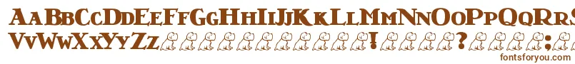 LtNutshellLibraryBlack Font – Brown Fonts on White Background