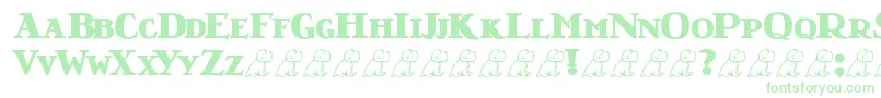 LtNutshellLibraryBlack Font – Green Fonts on White Background