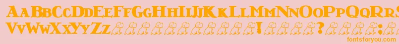 LtNutshellLibraryBlack Font – Orange Fonts on Pink Background