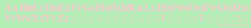 LtNutshellLibraryBlack Font – Pink Fonts on Green Background