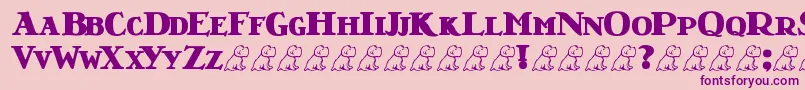 LtNutshellLibraryBlack Font – Purple Fonts on Pink Background