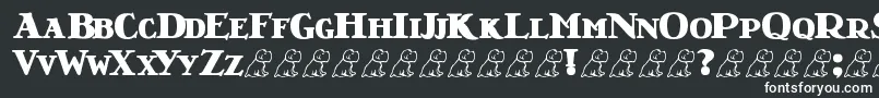 LtNutshellLibraryBlack-fontti – valkoiset fontit mustalla taustalla
