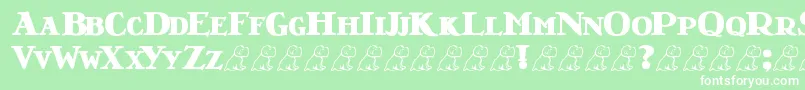 LtNutshellLibraryBlack Font – White Fonts on Green Background