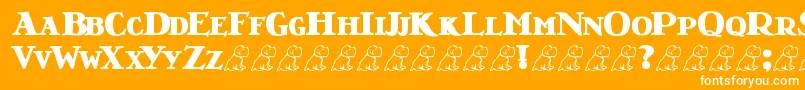LtNutshellLibraryBlack Font – White Fonts on Orange Background