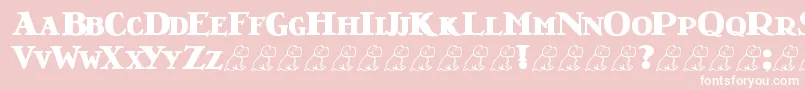 LtNutshellLibraryBlack Font – White Fonts on Pink Background