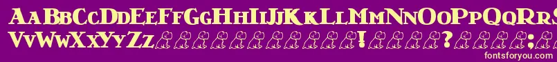 LtNutshellLibraryBlack Font – Yellow Fonts on Purple Background