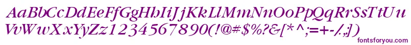GaramondbooksskItalic Font – Purple Fonts on White Background