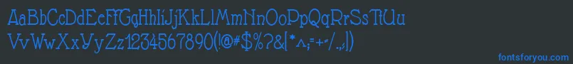 Nathan Font – Blue Fonts on Black Background