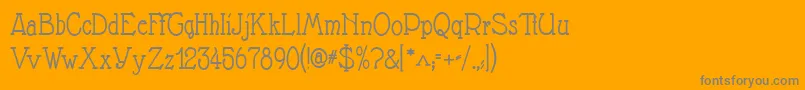 Nathan Font – Gray Fonts on Orange Background