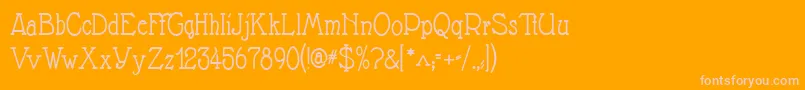 Nathan Font – Pink Fonts on Orange Background
