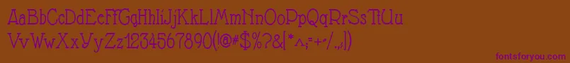 Nathan Font – Purple Fonts on Brown Background