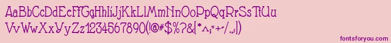 Nathan Font – Purple Fonts on Pink Background