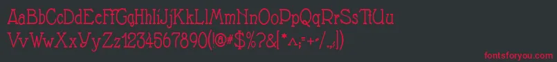 Nathan Font – Red Fonts on Black Background