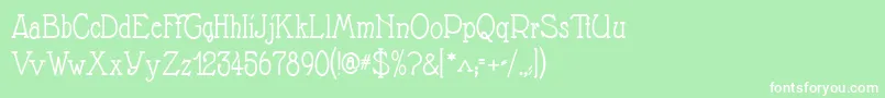 フォントNathan – 緑の背景に白い文字