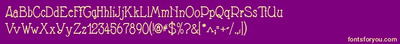 Nathan Font – Yellow Fonts on Purple Background