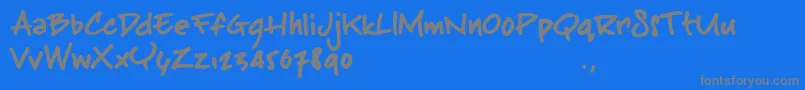 Bsttrial Font – Gray Fonts on Blue Background