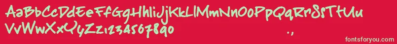 Bsttrial Font – Green Fonts on Red Background