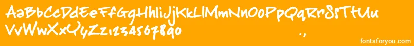 Bsttrial Font – White Fonts on Orange Background