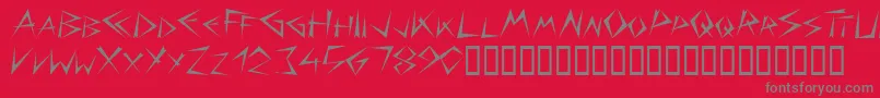 Bizarg Font – Gray Fonts on Red Background