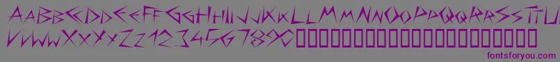 Bizarg Font – Purple Fonts on Gray Background