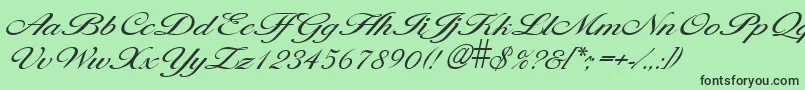 LarisimalightRegular Font – Black Fonts on Green Background