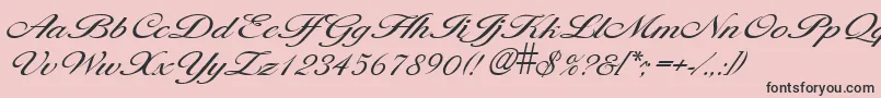 LarisimalightRegular-Schriftart – Schwarze Schriften auf rosa Hintergrund