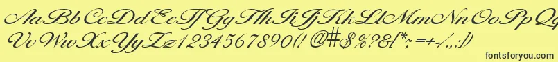 LarisimalightRegular Font – Black Fonts on Yellow Background