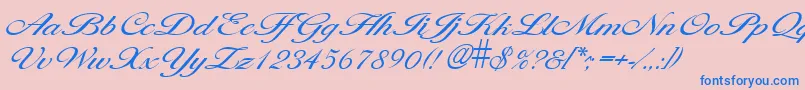 Шрифт LarisimalightRegular – синие шрифты на розовом фоне