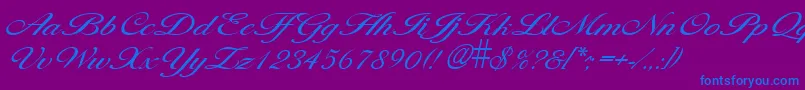 LarisimalightRegular Font – Blue Fonts on Purple Background