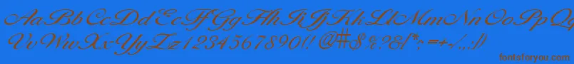 LarisimalightRegular Font – Brown Fonts on Blue Background