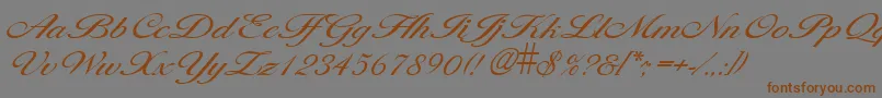 Шрифт LarisimalightRegular – коричневые шрифты на сером фоне