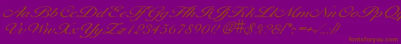LarisimalightRegular Font – Brown Fonts on Purple Background