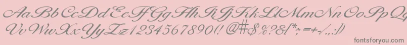 LarisimalightRegular-Schriftart – Graue Schriften auf rosa Hintergrund