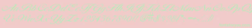 Шрифт LarisimalightRegular – зелёные шрифты на розовом фоне
