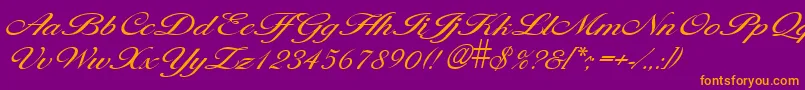 LarisimalightRegular Font – Orange Fonts on Purple Background