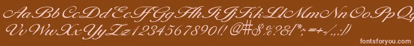 Шрифт LarisimalightRegular – розовые шрифты на коричневом фоне