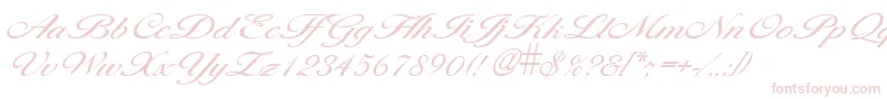 LarisimalightRegular-fontti – vaaleanpunaiset fontit valkoisella taustalla
