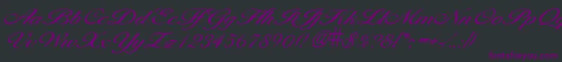 LarisimalightRegular Font – Purple Fonts on Black Background