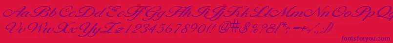 LarisimalightRegular Font – Purple Fonts on Red Background